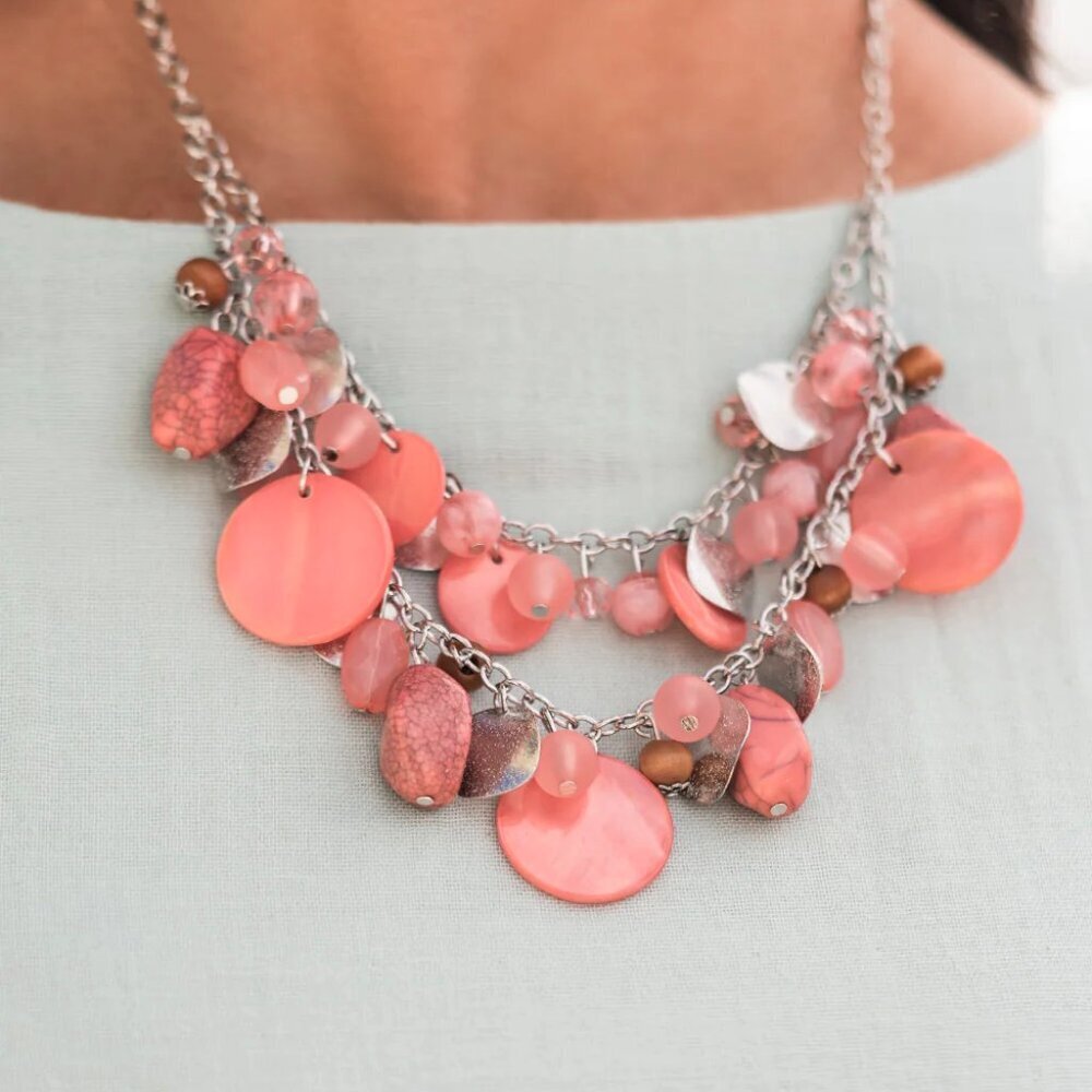 Paparazzi Jewelry Accessories - Spring Goddess - Orange Necklace - Vintage